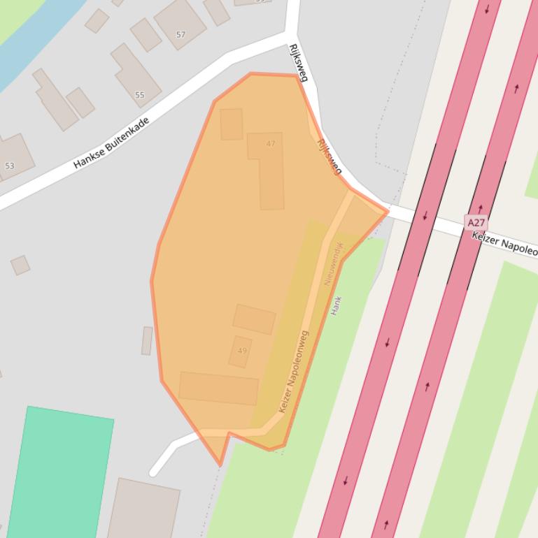 Kaart van postcodegebied 4255KE.