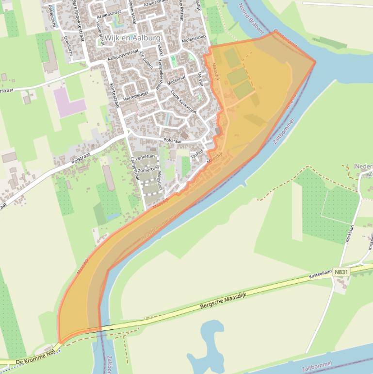 Kaart van postcodegebied 4261AD.