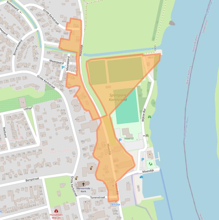 Kaart van postcodegebied 4261AG.