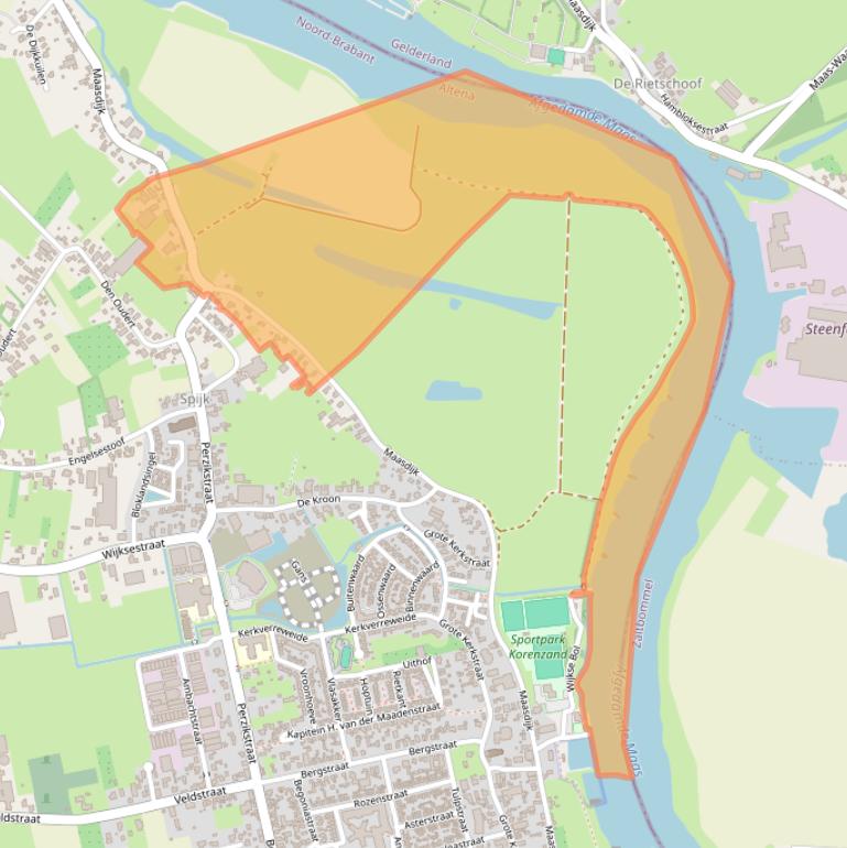 Kaart van postcodegebied 4261AJ.