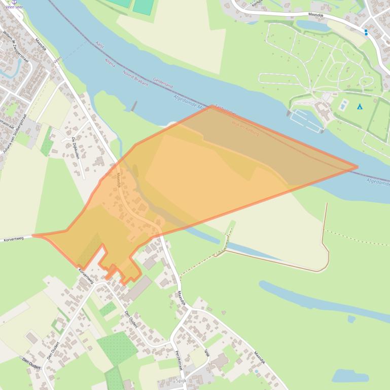 Kaart van postcodegebied 4261AK.