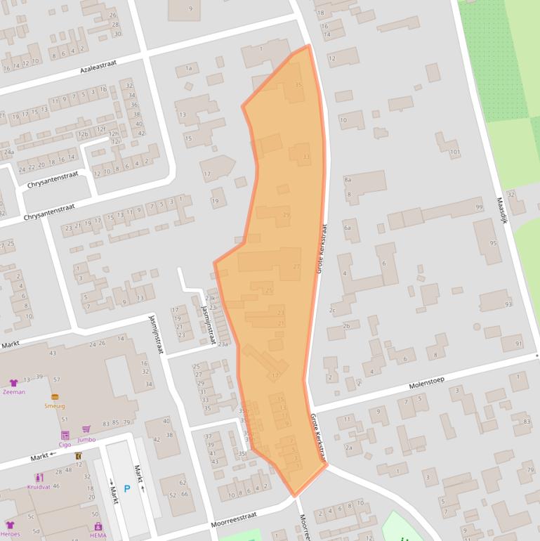 Kaart van postcodegebied 4261BB.