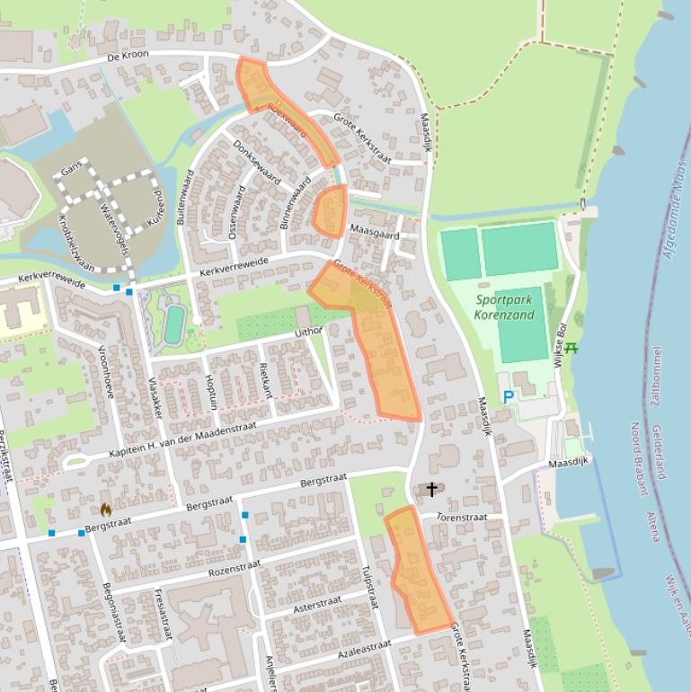 Kaart van postcodegebied 4261BC.