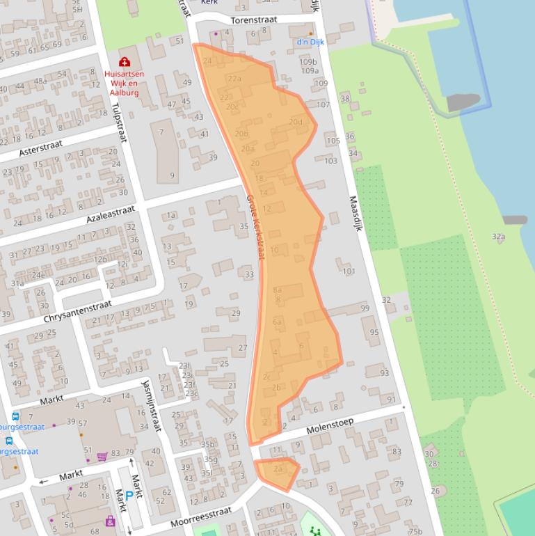 Kaart van postcodegebied 4261BD.