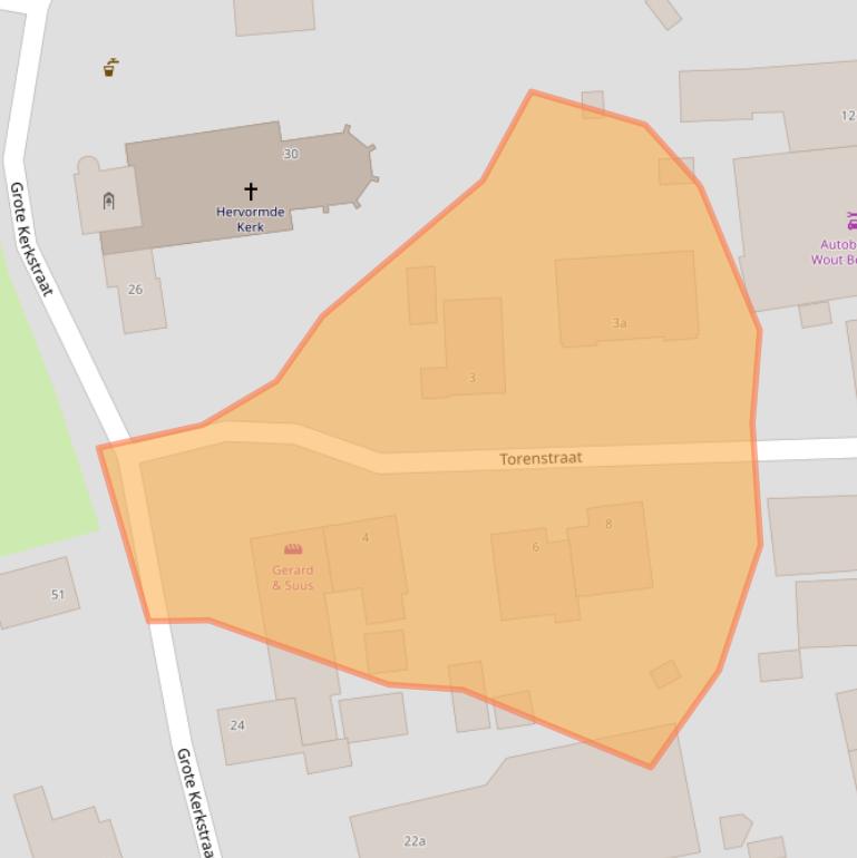 Kaart van postcodegebied 4261BH.