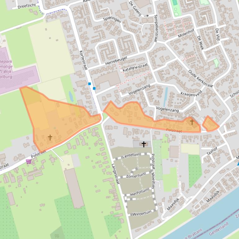 Kaart van postcodegebied 4261BT.