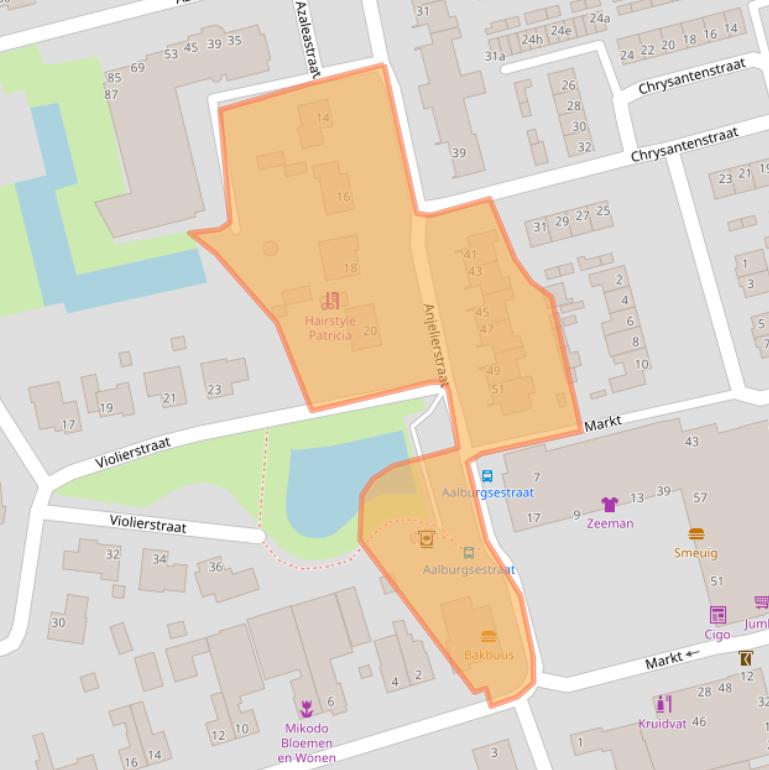 Kaart van postcodegebied 4261CK.