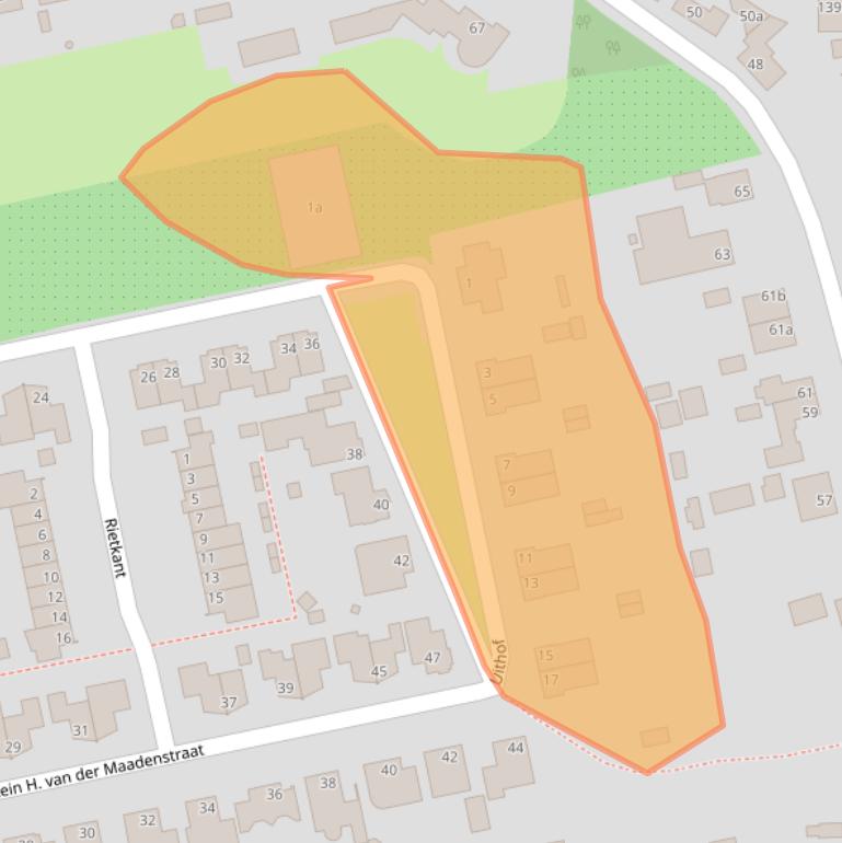 Kaart van postcodegebied 4261LN.