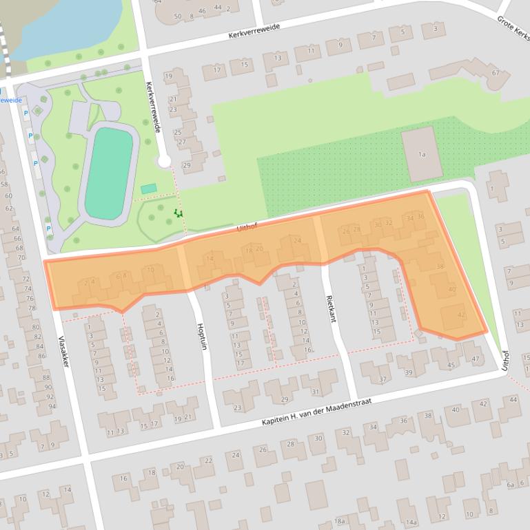 Kaart van postcodegebied 4261LP.