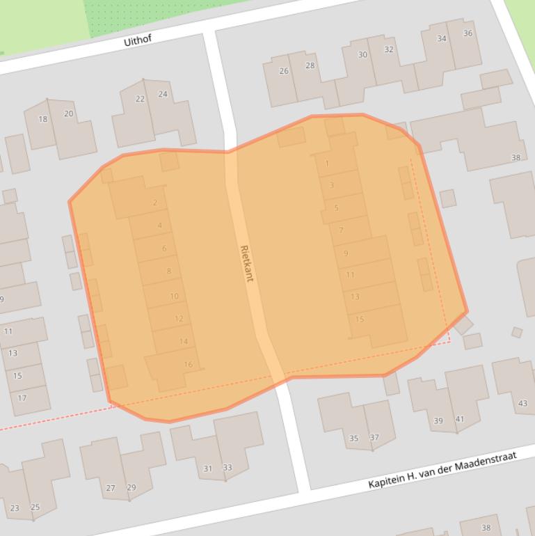 Kaart van postcodegebied 4261LT.