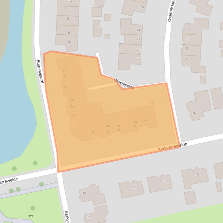 Kaart van postcodegebied 4261MB.