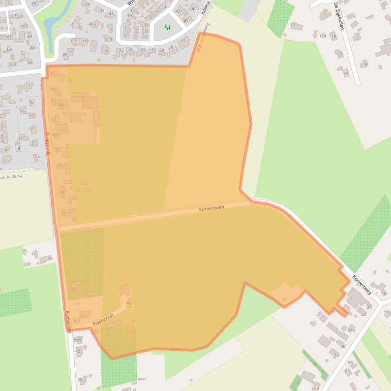 Kaart van postcodegebied 4261RC.