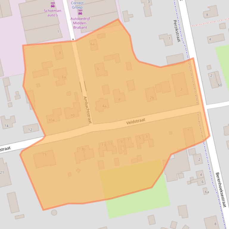 Kaart van postcodegebied 4261TA.