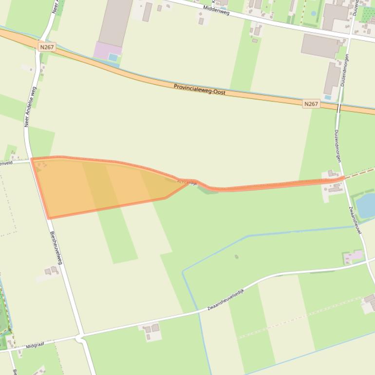 Kaart van postcodegebied 4261TG.