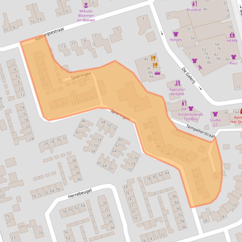 Kaart van postcodegebied 4261XG.