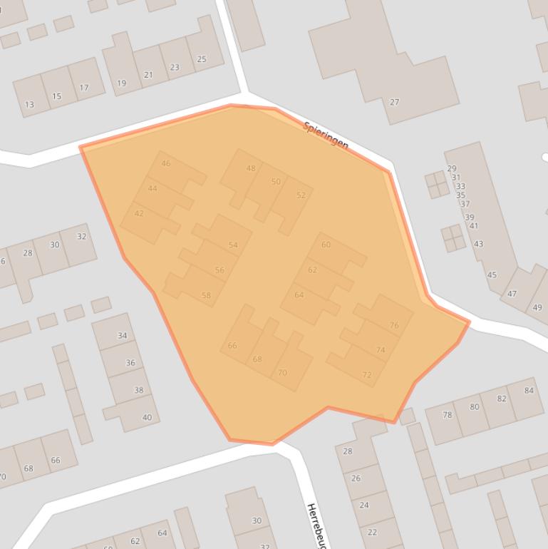 Kaart van postcodegebied 4261XJ.