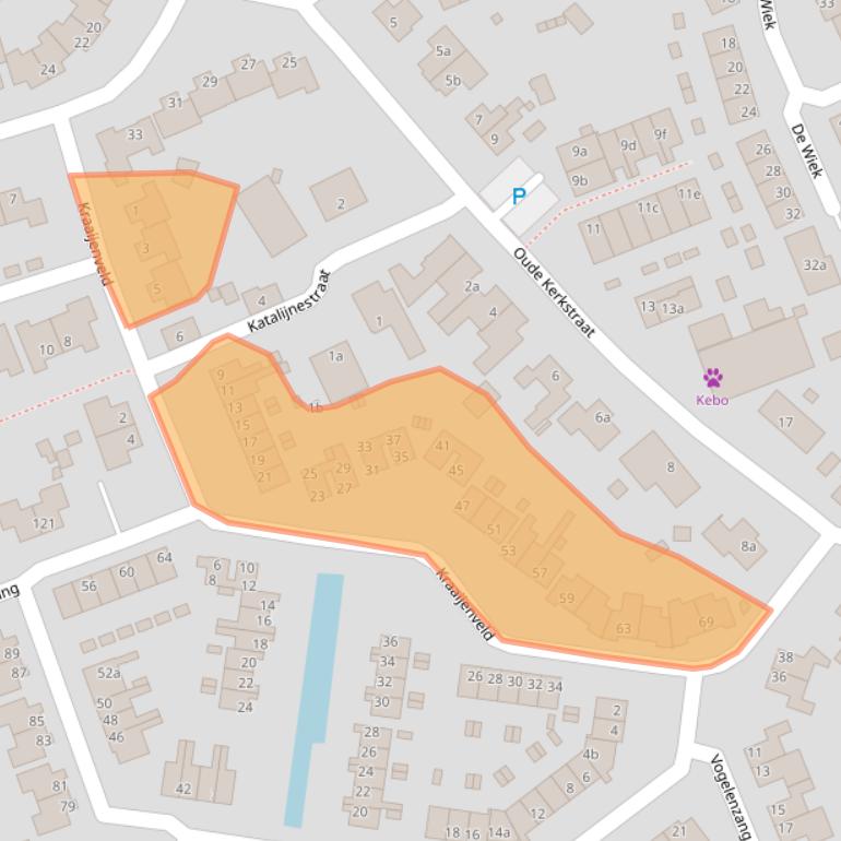 Kaart van postcodegebied 4261ZA.