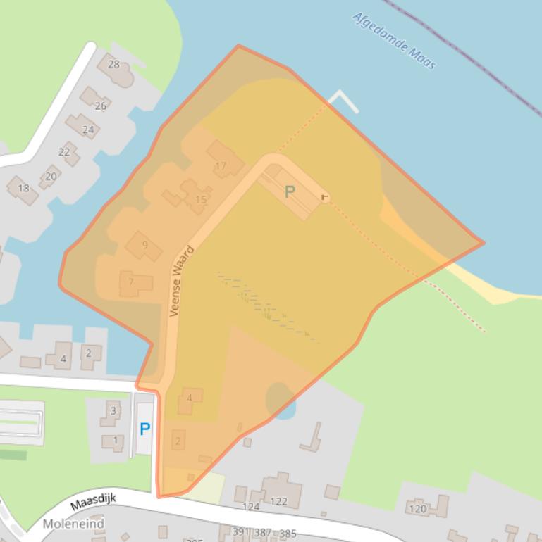 Kaart van postcodegebied 4264AB.