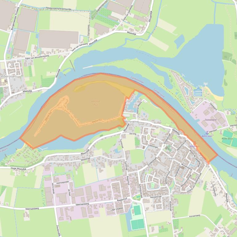 Kaart van postcodegebied 4264AL.