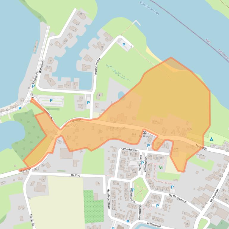 Kaart van postcodegebied 4264AR.