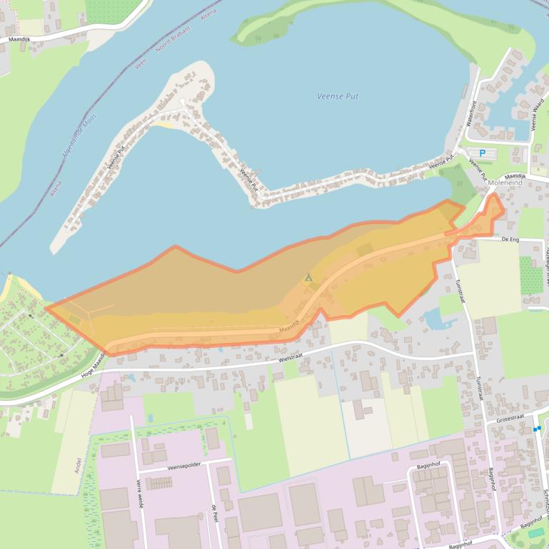 Kaart van postcodegebied 4264AS.