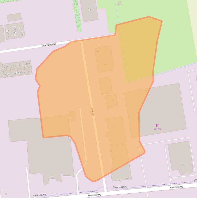 Kaart van postcodegebied 4264KK.