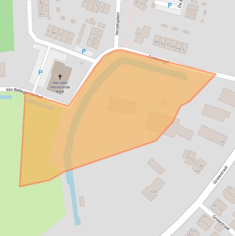 Kaart van postcodegebied 4264PA.