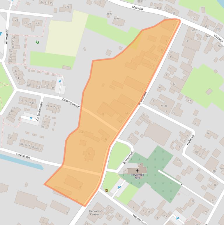 Kaart van postcodegebied 4264RL.