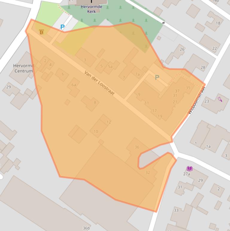 Kaart van postcodegebied 4264RP.