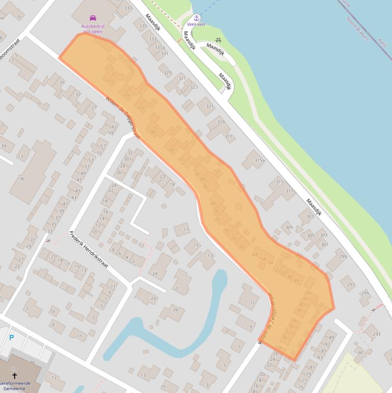 Kaart van postcodegebied 4264SM.