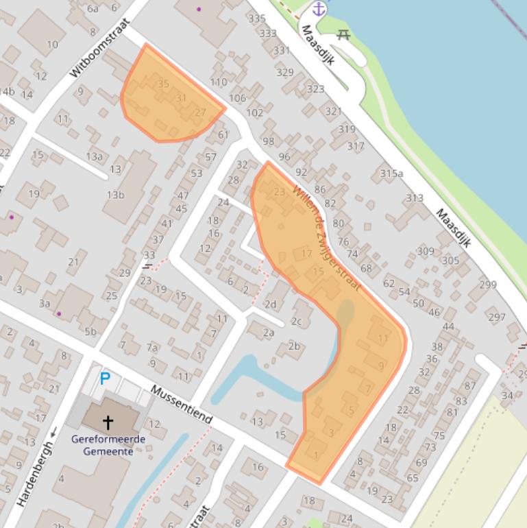 Kaart van postcodegebied 4264ST.