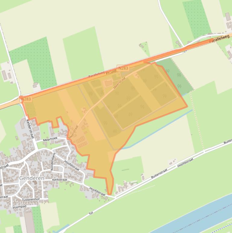 Kaart van postcodegebied 4265HD.