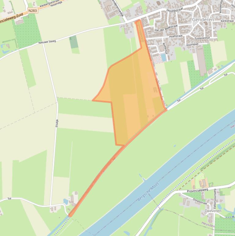 Kaart van postcodegebied 4265JN.