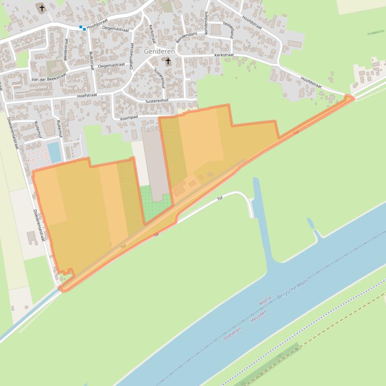 Kaart van postcodegebied 4265JT.