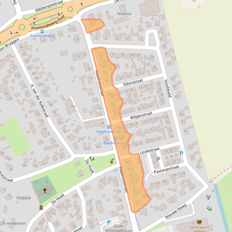 Kaart van postcodegebied 4266EB.