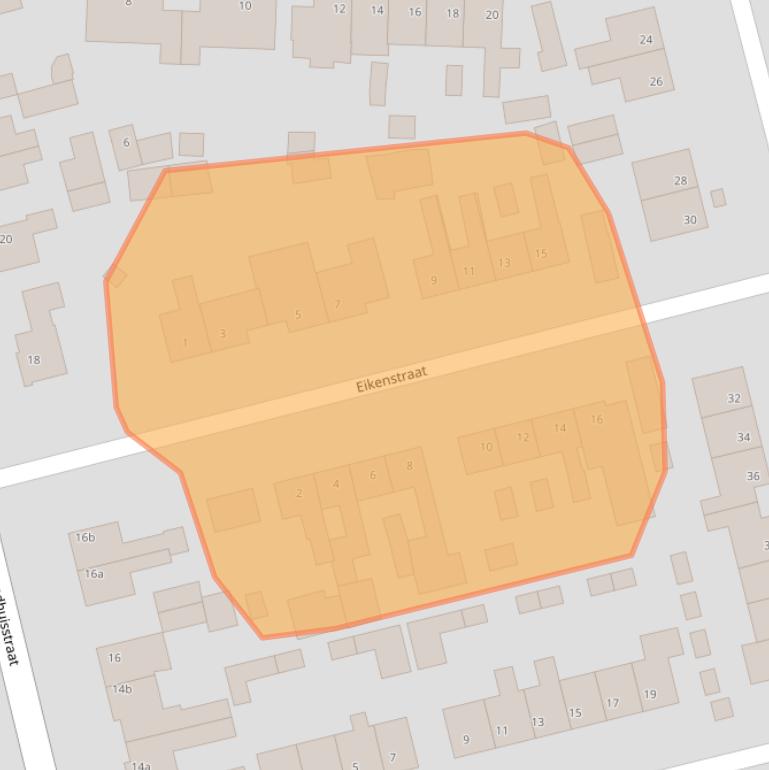 Kaart van postcodegebied 4266ED.