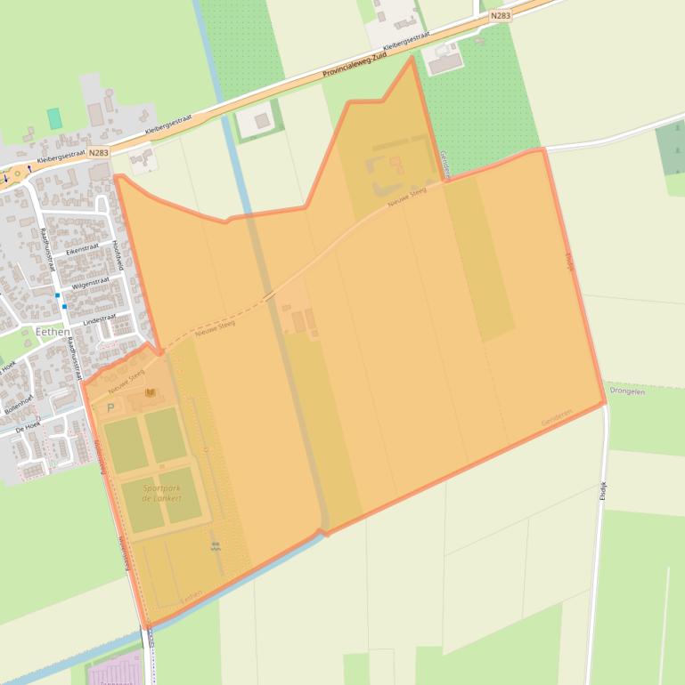 Kaart van postcodegebied 4266EH.