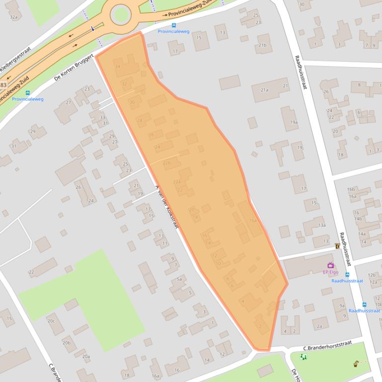 Kaart van postcodegebied 4266EP.