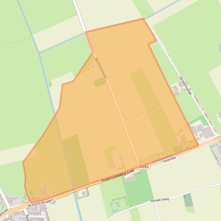 Kaart van postcodegebied 4266GB.