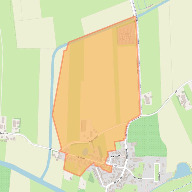 Kaart van postcodegebied 4267EX.