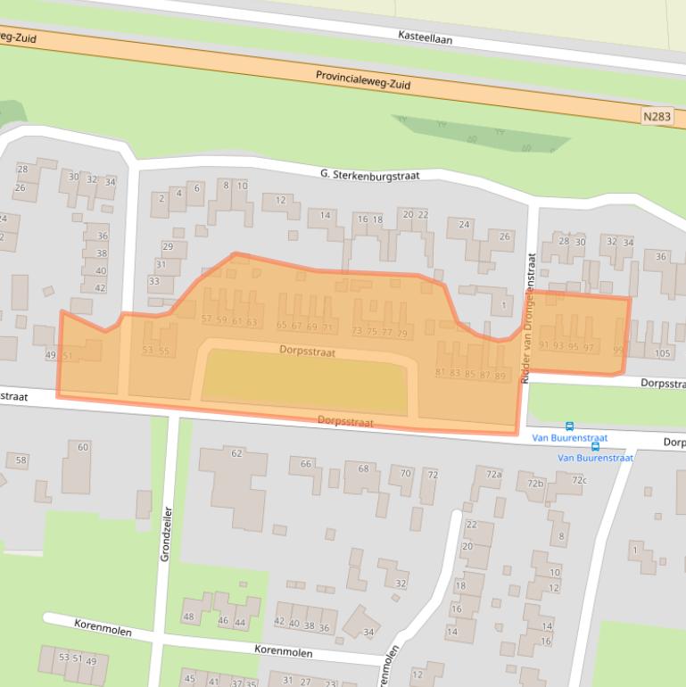 Kaart van postcodegebied 4268GG.