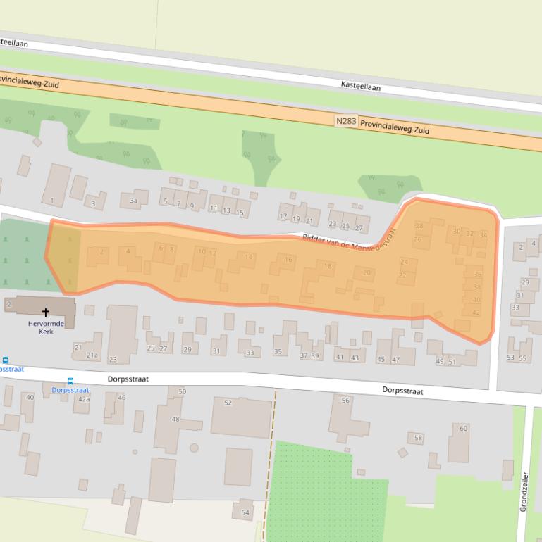 Kaart van postcodegebied 4268GR.