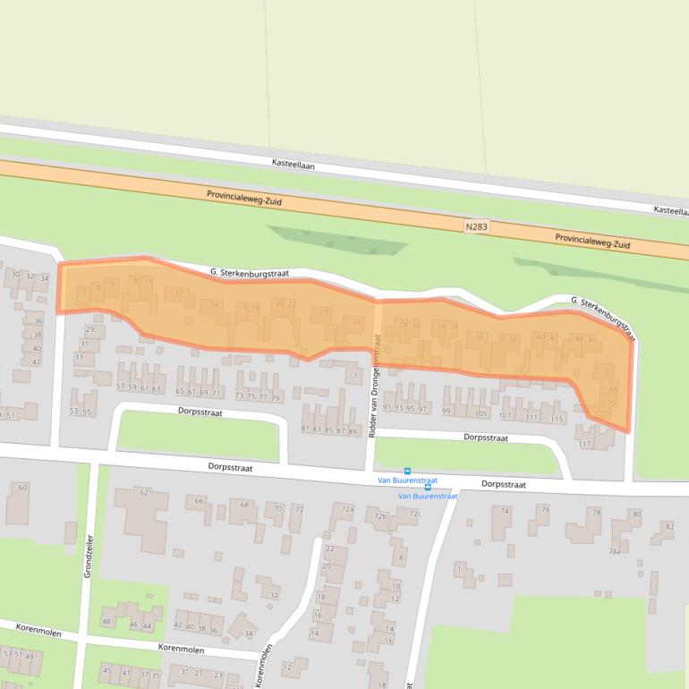 Kaart van postcodegebied 4268GS.