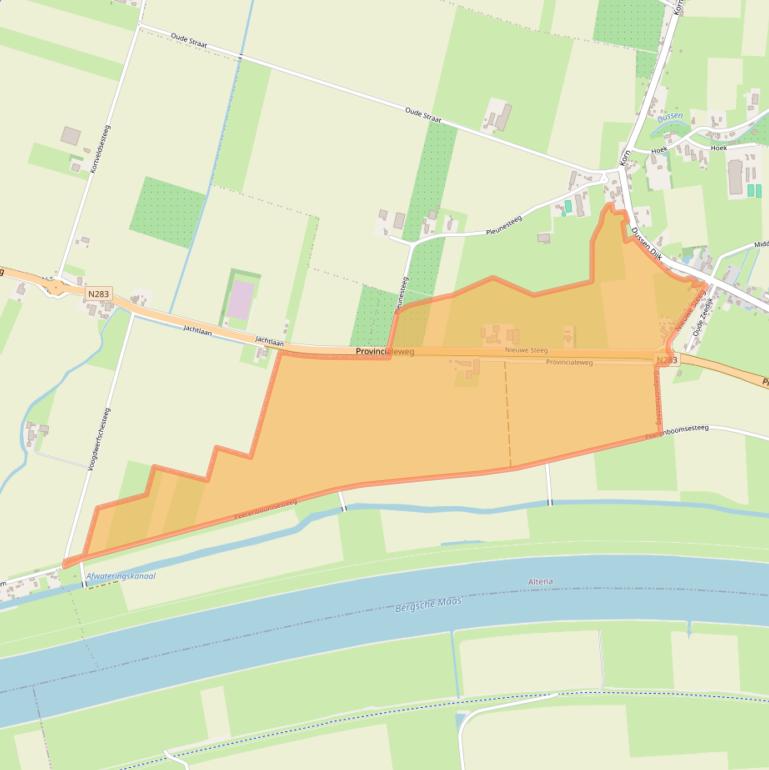 Kaart van postcodegebied 4271BE.