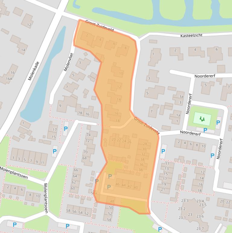 Kaart van postcodegebied 4271CC.