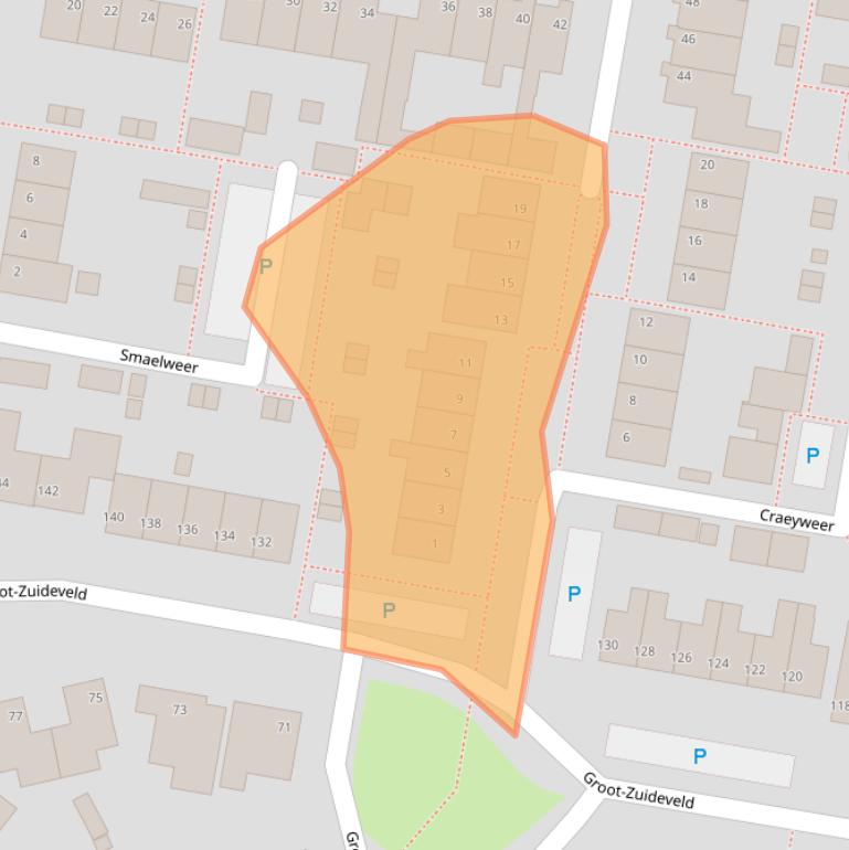 Kaart van postcodegebied 4271CL.