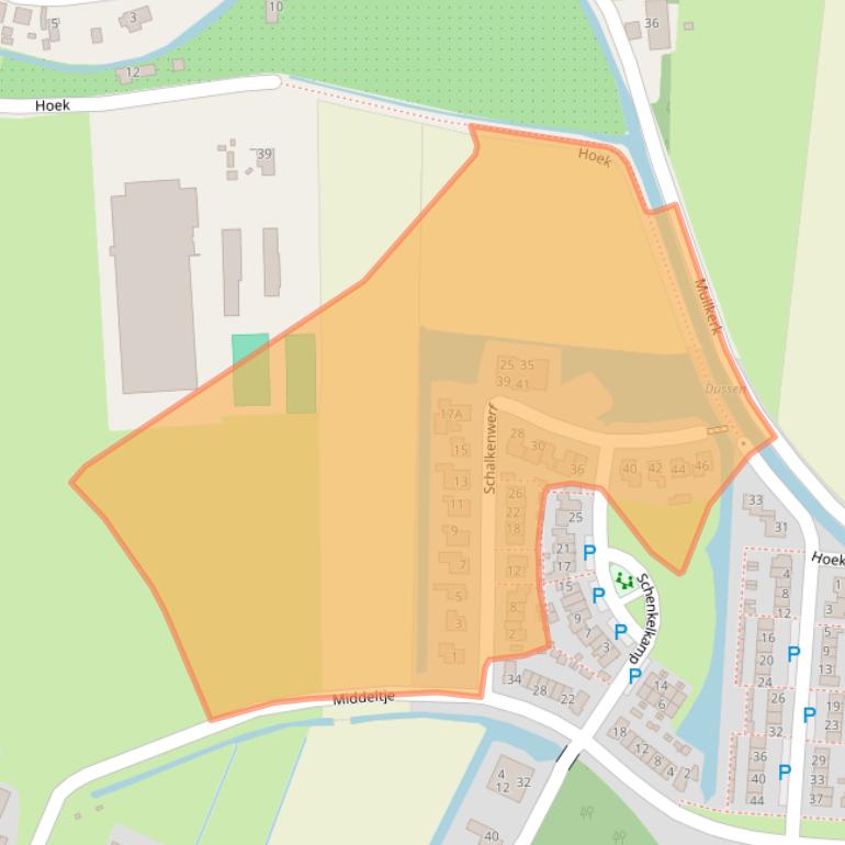 Kaart van postcodegebied 4271XT.