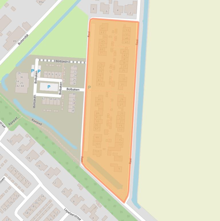 Kaart van postcodegebied 4273BC.