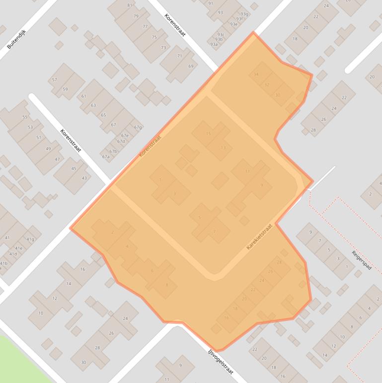 Kaart van postcodegebied 4273CS.