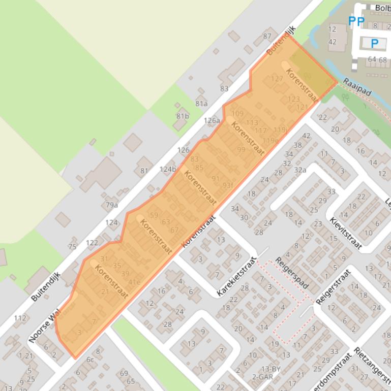 Kaart van postcodegebied 4273CZ.